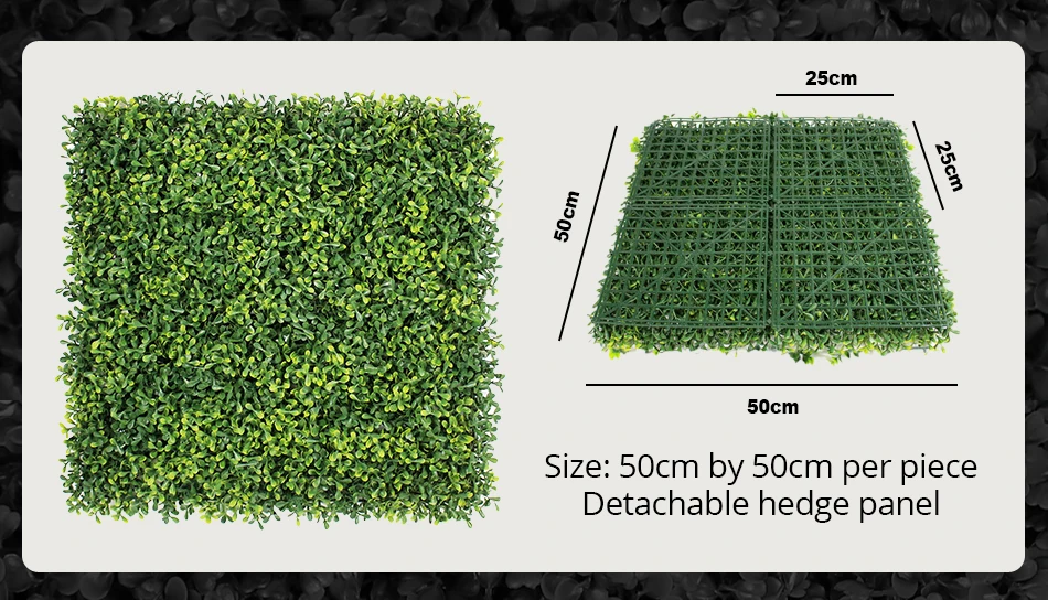Искусственный производства uland Самшит изгороди растения панели наружные декоративные 3SQM УФ доказательство искусственного плюща куст забор скрининг Свадебные украшения