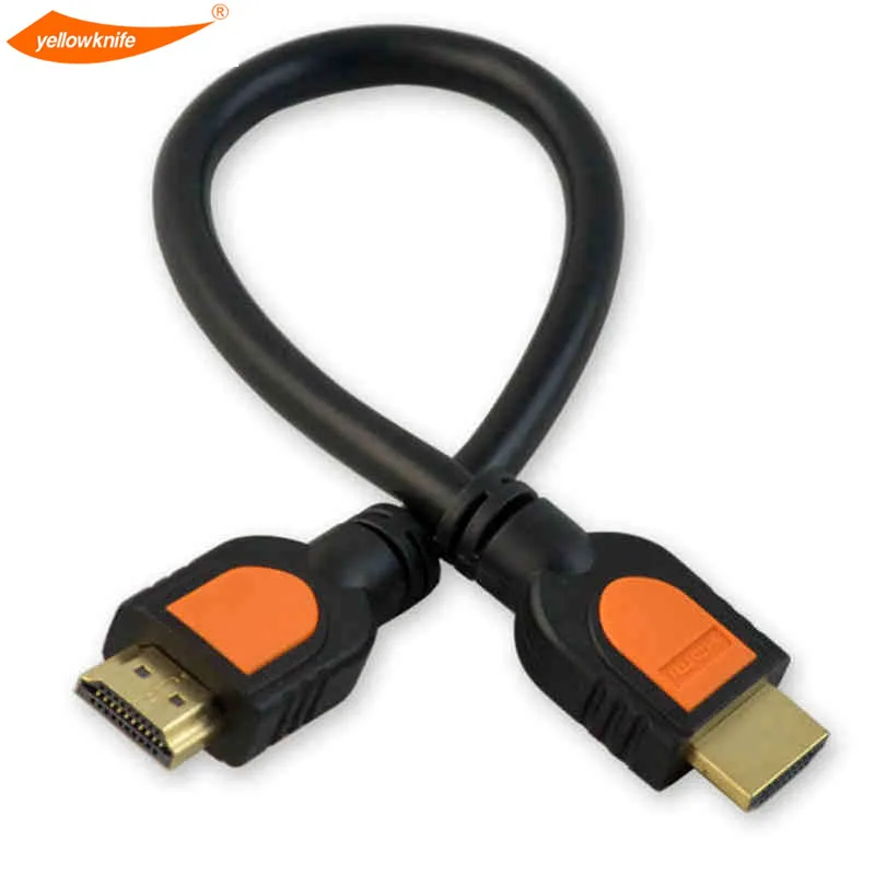 

Yellow Kinfe High Speed 0.3M HDMI Cable Adaptor for HDTV 1080p Hight Speed HD 3D 30CM 1ft Short HDMI Cable