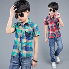 Новая детская спортивная одежда, рубашка с короткими рукавами для мальчиков, Детская рубашка, Детская летняя одежда