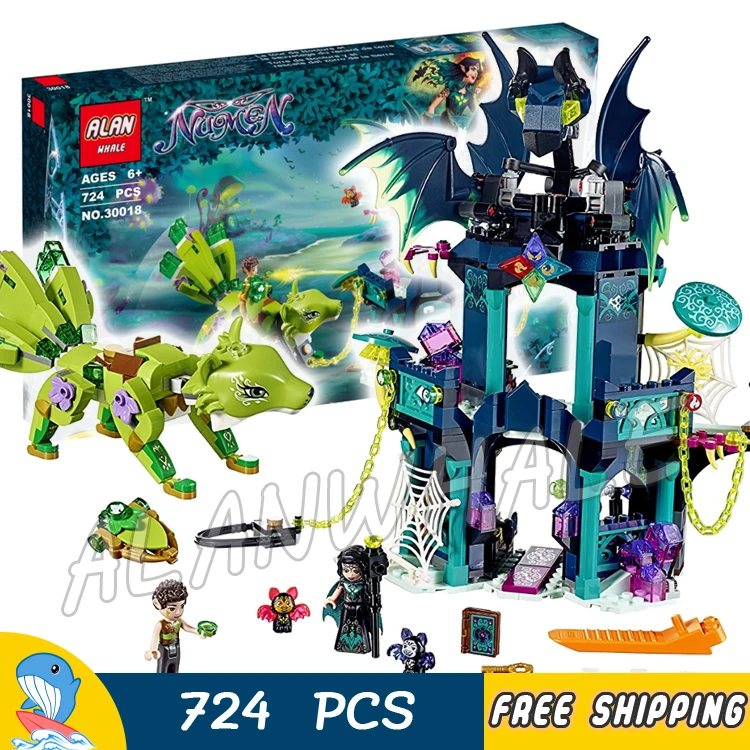 

724pcs Elves Noctura's Tower & the Earth Fox Rescue 30018 Figure Building Blocks Princess Kids Toys Compatible with Lago