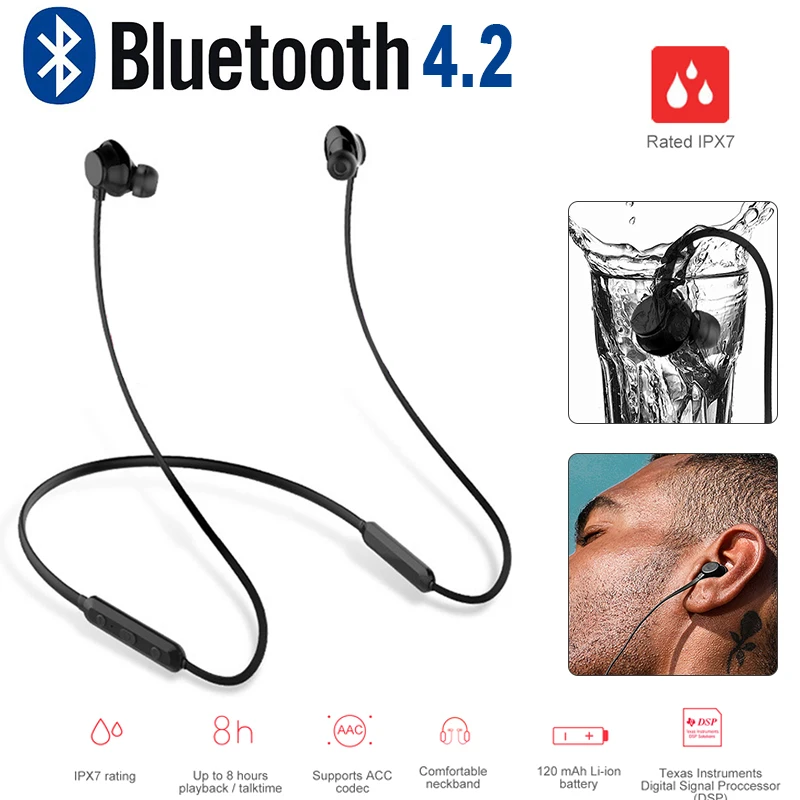 

Earphone Headset Graphene Earbuds Behind-Neck Comfort APT-X Outdoor