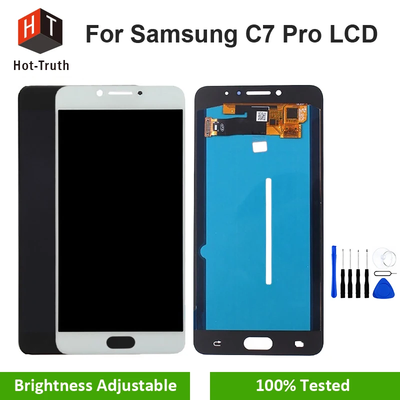 

Hot-Truth Super AMOLED Display For Samsung Galaxy C7 Pro C7010 C7010Z LCD with Touch Panel Screen Digitizer Assembly Replacement