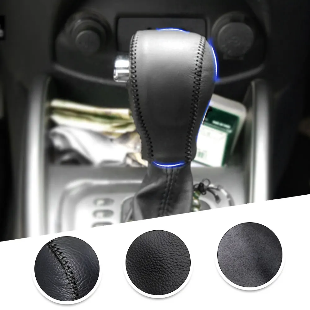 

Car Gear Cover PU Leather For KIA Soul 2010 AT Gear Shift Knob Cover Gear Shift Lever Car Interior Accessories