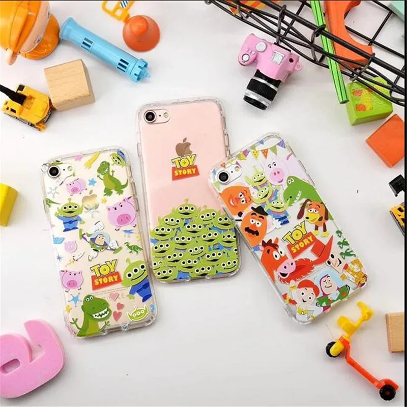 Для iPhone6 6splus 7 плюс прекрасный Toy story тиснение воздушной подушке ТПУ задняя крышка