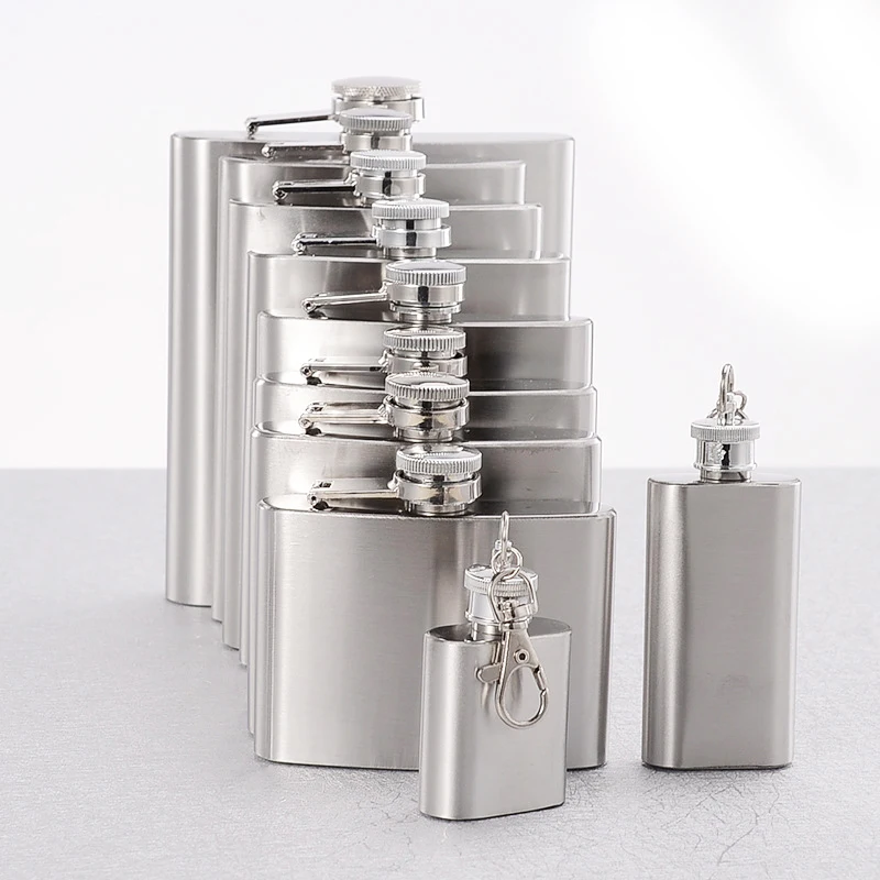

Hot Sale Flask Trustworthy 1pc 10 8 6 4 2 1 oz Stainless Steel Hip Flask Liquor Whisky Alcohol Cap Funnel Drinkware Bottle
