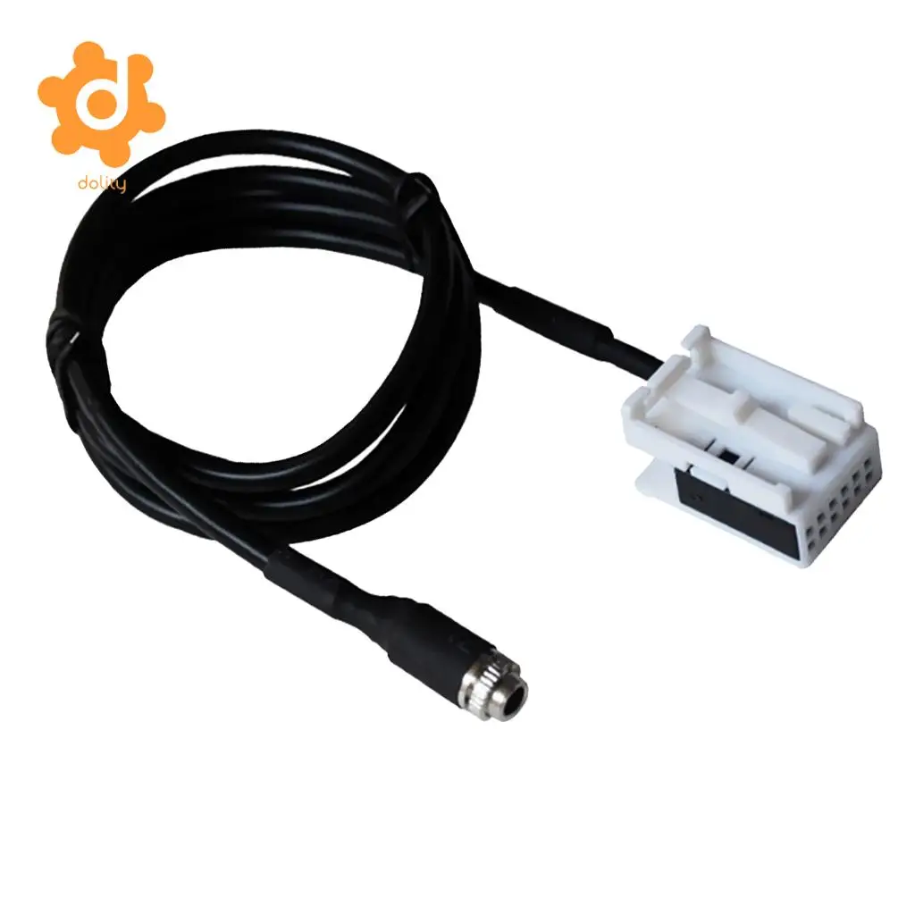 Car Audio 3.5mm Aux Jack 12Pin Plug Adapter Cable for VW Polo Skoda Octavia