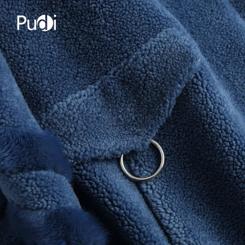 PUDI A18037 настоящая шерстяная куртка, пальто, Женское зимнее теплое пальто из натурального меха, зимнее теплое пальто