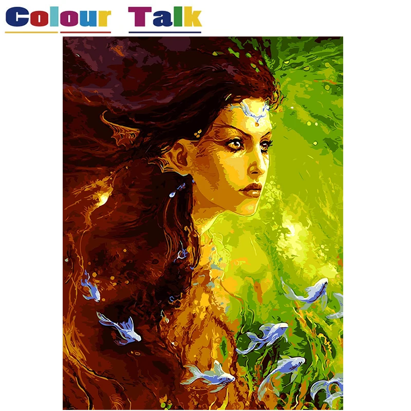 DIY Painting by Numbers on Canvas Oil Paintings Home Decoration Paint