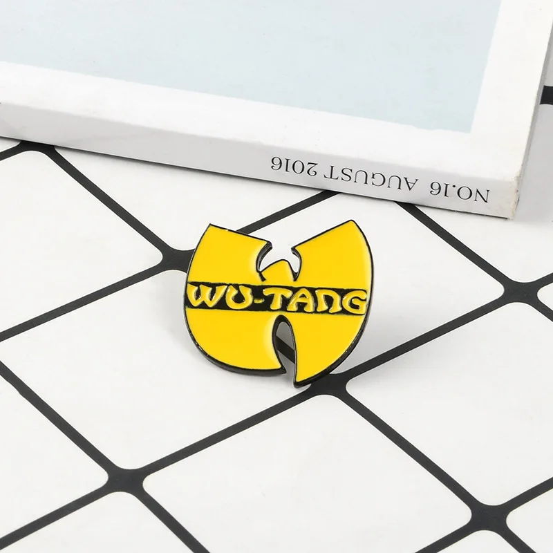 WU-TANG г. Креативная эмалированная брошь в виде мультяшного блюдо желтая