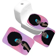 CAMMITEVER 3 шт. для девочек, нескользящий коврик для ванной комнаты, набор ковриков для туалетов