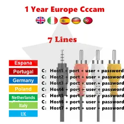 1 год CCCAM Cline для спутникового ресивер для cсcam аккаунт Share Sever Испания итальянский, французский Великобритания Германия Португалия