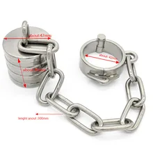 304 Stainless Steel Male Chastity Device Heavy Penis Rings Pendant Ball Scrotum Testicle Lock Clamp,Cock Ring Sex Toys For Man stainless steel cock scrotum bondage weight rings heavy type testicle stretcher pendant penis ring sex toys for men cock ring