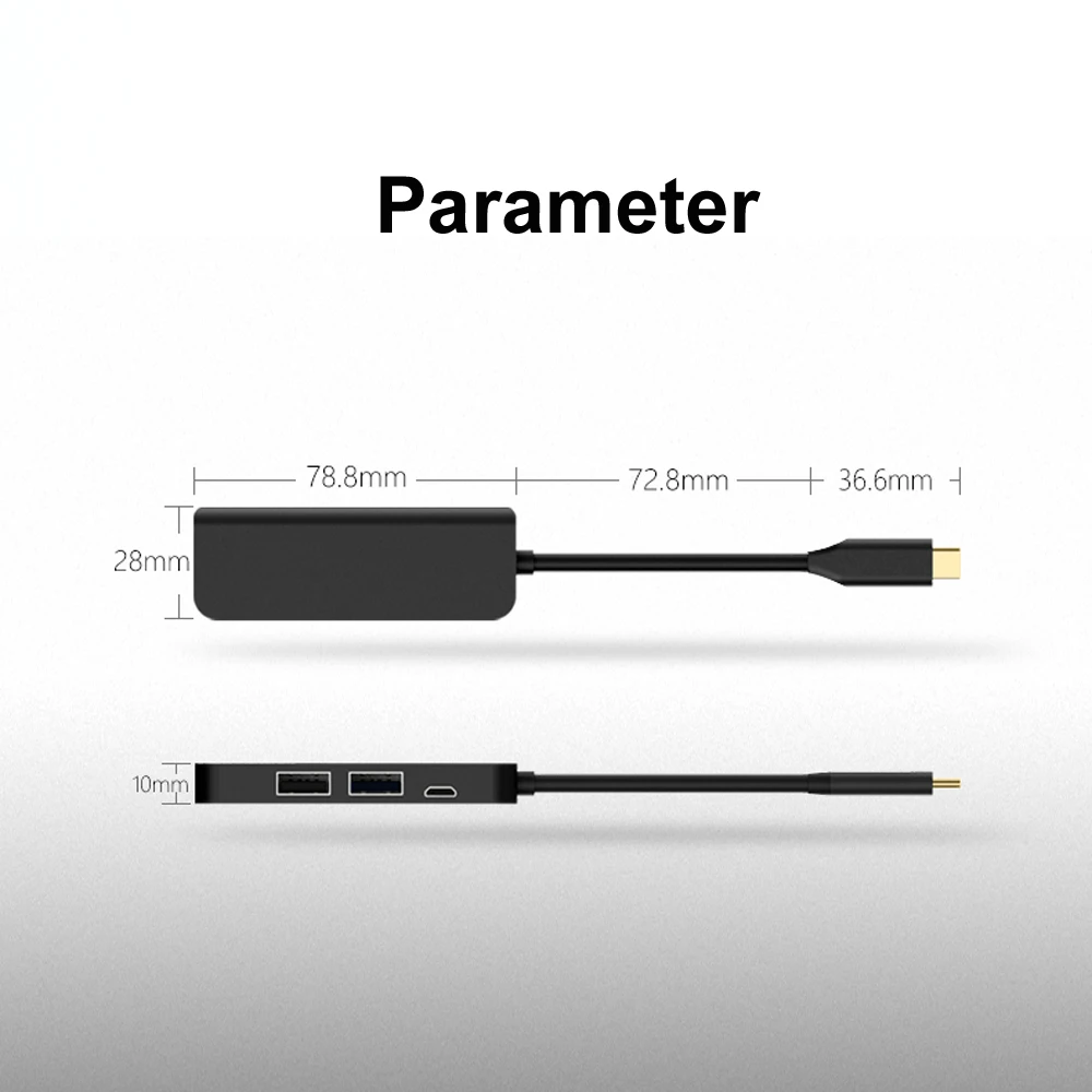 4 порта сплиттер адаптер USB C концентратор Tpye-C к Micro USB 3,0 2,0 HDMI Thunderbolt Для MacBook Pro samsung huawei Xiaomi