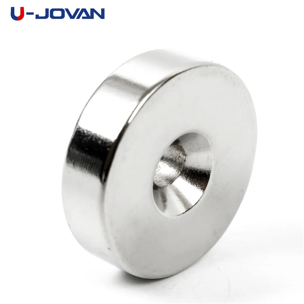 U-JOVAN 1 шт. 35 х 10 отверстие: 6 мм N35 сильный неодимовый магнит потайной Кольцо