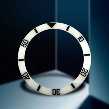 Части часов 38 мм белый высококачественный керамический шкив БЕЗЕЛЬ для 40 мм автоматических часов