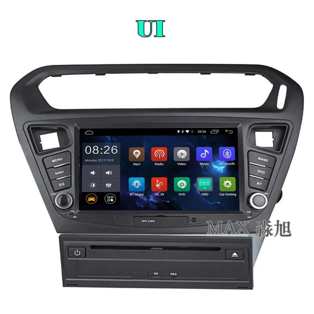 Excellent MAX 2G Car Radio GPS Navigation System For Peugeot 301 /Citroen Elysee CD Player Bluetooth call/music Free Map SWC Mirror Link 1