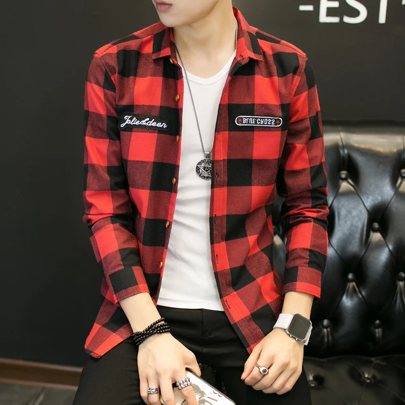 2017 Fashion font b Men s b font Casual Long Sleeve font b Shirt b font