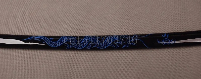 High-grade Blue Dragon Engraved Wooded Saya Sheath Scabbard Sword Fitting for Samurai Japanese Katana Delicate Wood Craft SYQ25