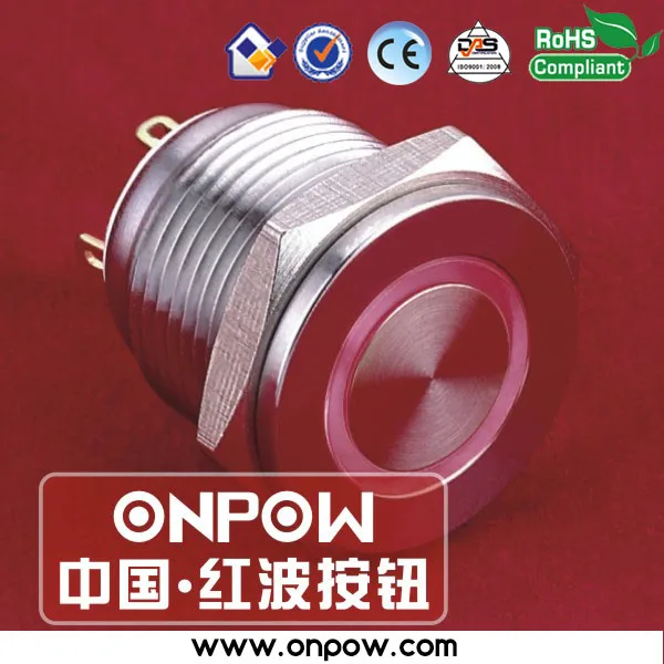 

ONPOW 16mm super flat surface momentary illuminated push button switch GQ16PF-10E/J/R/12V/S
