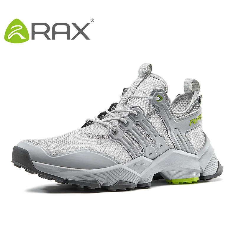 Rax Hiking Shoes Women Summer Big Size Breathable Ligjtweight Women Jogging Shoes Outdoor Sports Sneakers Female Antikid Shoes - Цвет: light gray 388W