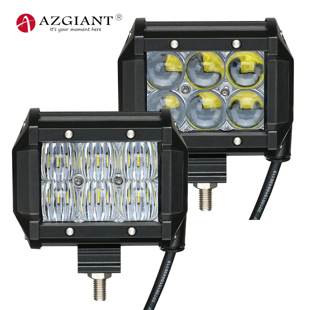 

AZGIANT 4" 5D Car led work light bar IP67 Waterproof 6000K Flood Beam Lamp for Off Road Vehicle lighting,Boat & Marine Lighting