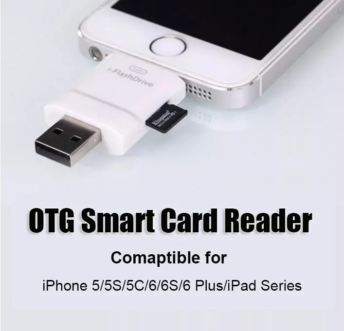 i Flash Drive All in One Phone SD TF Memory Card Reader 8 Pin USB Port