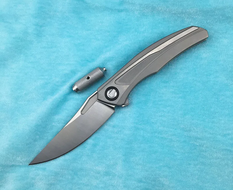 LEMIFSHE Quantum Hatty F95 Флиппер складной нож D2 лезвие шарикоподшипник ручка из титанового сплава Кемпинг Открытый Фруктовый Нож EDC