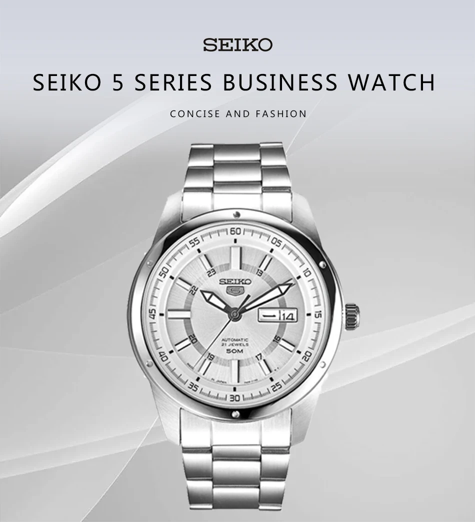 Seiko 5 оригинальные мужские часы модные деловые часы водонепроницаемые светящиеся мужские наручные часы