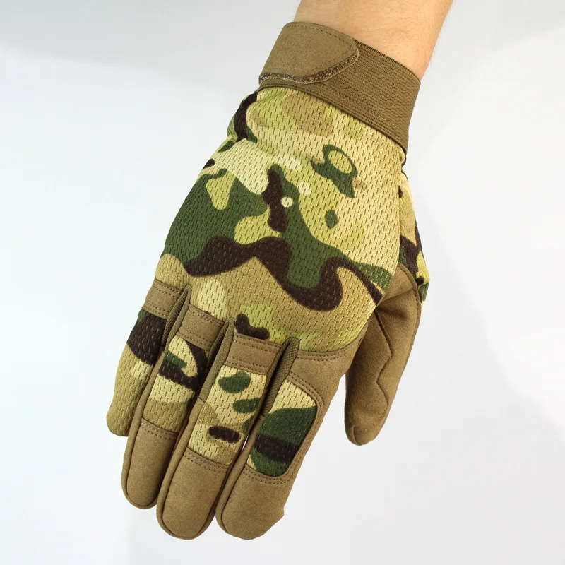 Мужские военные тактические перчатки с полным пальцем, американские армейские боевые перчатки для страйкбола, перчатки для занятий спортом на открытом воздухе, тренировочные велосипедные варежки