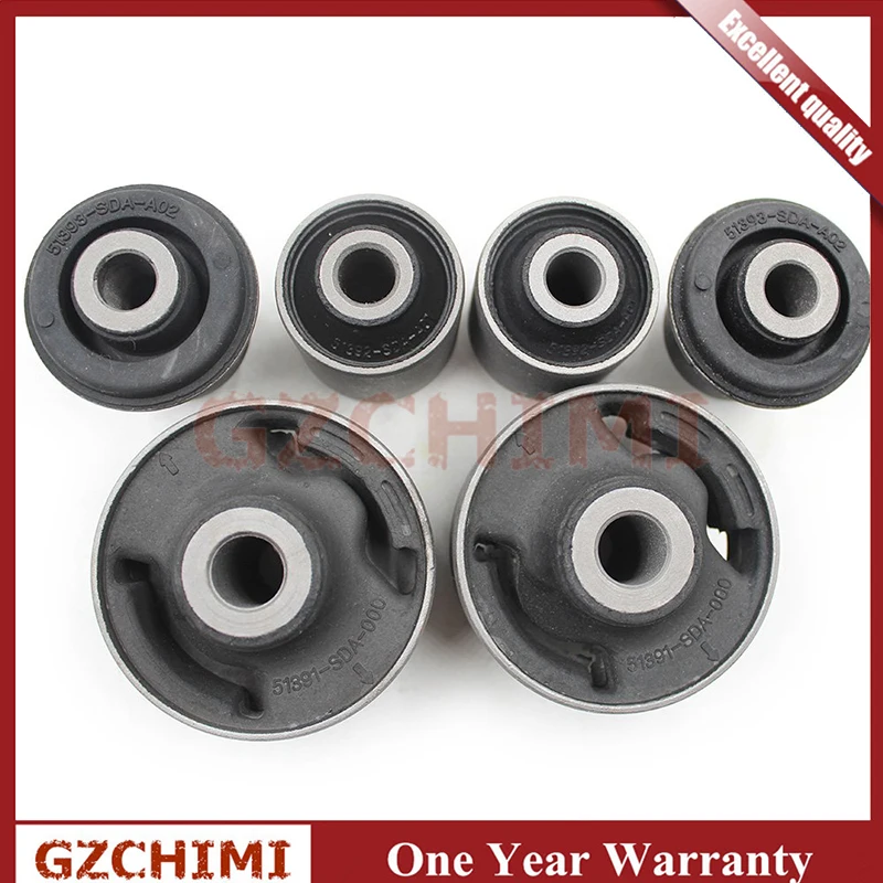 

51391-SDA-A03 51391SDAA03 Front Lower Control Arm Inner & Outer Bushing Kit Set of 6 for Accord TL TSX