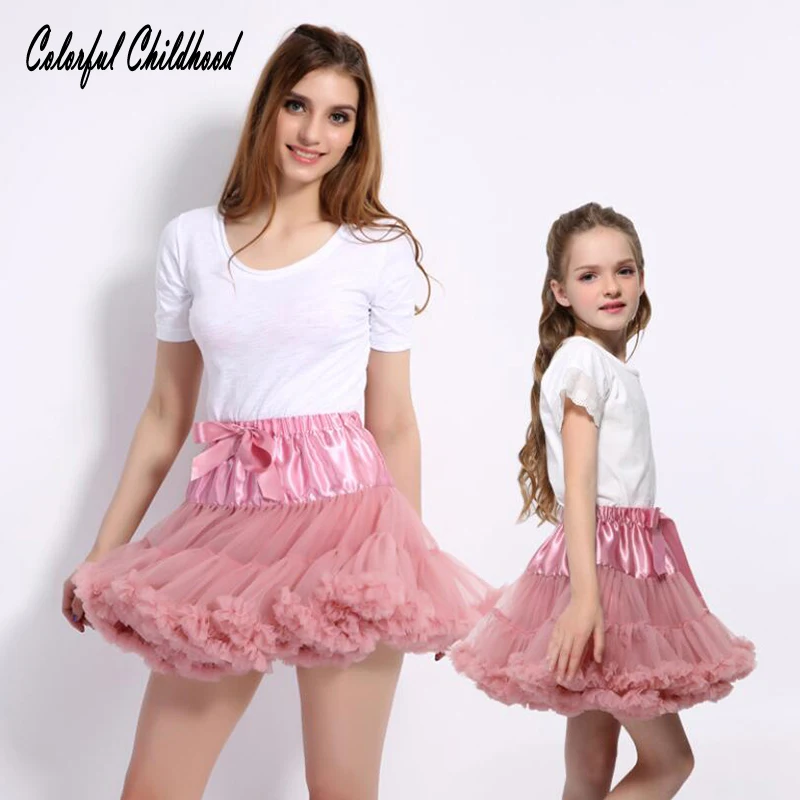 Colorful Childhood Summer Novelty Mom And Me Clothes Solid Bowknot