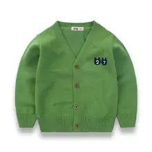 Г. Осенняя детская одежда однотонный хлопковый кардиган с длинными рукавами для маленьких мальчиков, свитера для мальчиков, Детские повседневные вязаные свитера, топы