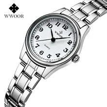 2017 New Brand Women Quartz Watches Number Dial 30m Waterproof Stainless Steel Women Wristwatches High Quality