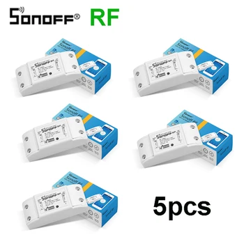 

1/2/3/4/5pcs Sonoff RF WiFi Smart Switch 433Mhz RF Receiver Intelligent Remote Wireless Control For Smart Home Wifi Switch 10A