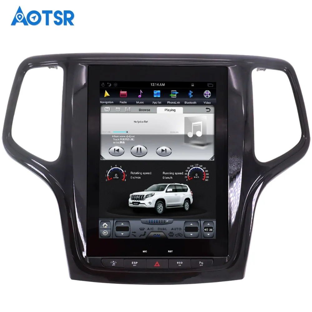 Flash Deal Android Tesla style Car GPS Navigation For JEEP Grand Cherokee 2014-2018 gold and black headunit multimedia player No DVD player 1