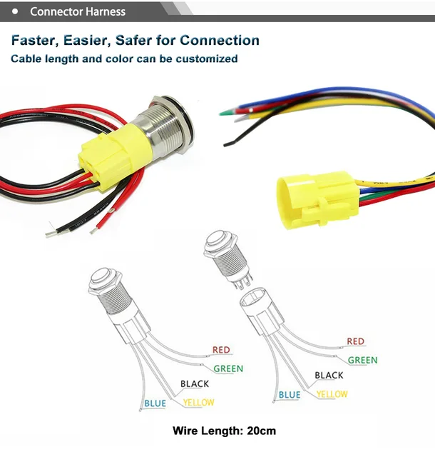 Pluma Pilot BeMatik - Luce Pilota A LED 8mm 220VAC Lampada Spia Di Colore Giallo Pantalla Samsung A 14 - Foto 6