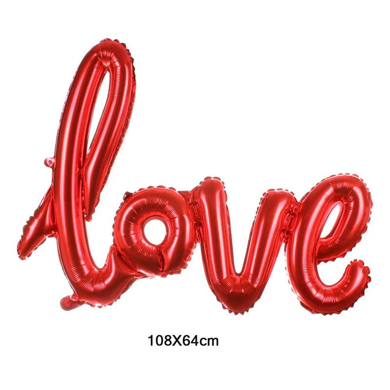1 шт. 108X46 см сиамские воздушные шары для дня рождения, вечеринки, свадьбы, украшения романтические буквы шарики для Дня Святого Валентина
