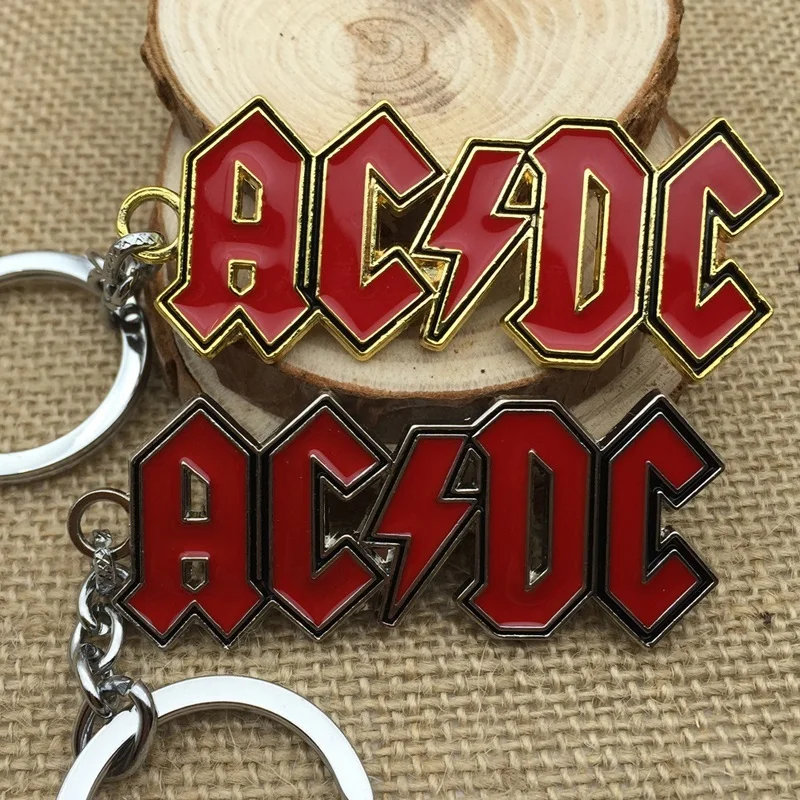 Band AC/DC Logo Toy Keychain Metal Key Chain Pendant Keyring The Velvet