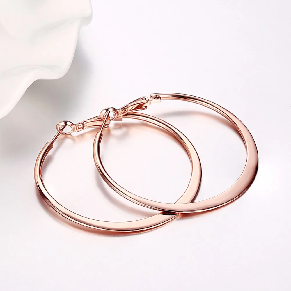 CHUKUI Pendientes Mujer Hoop Earrings Female Big Circle Hoop Earrings Gold  Silver  Rose Gold Earring For Women  Girl Jewelry (27)