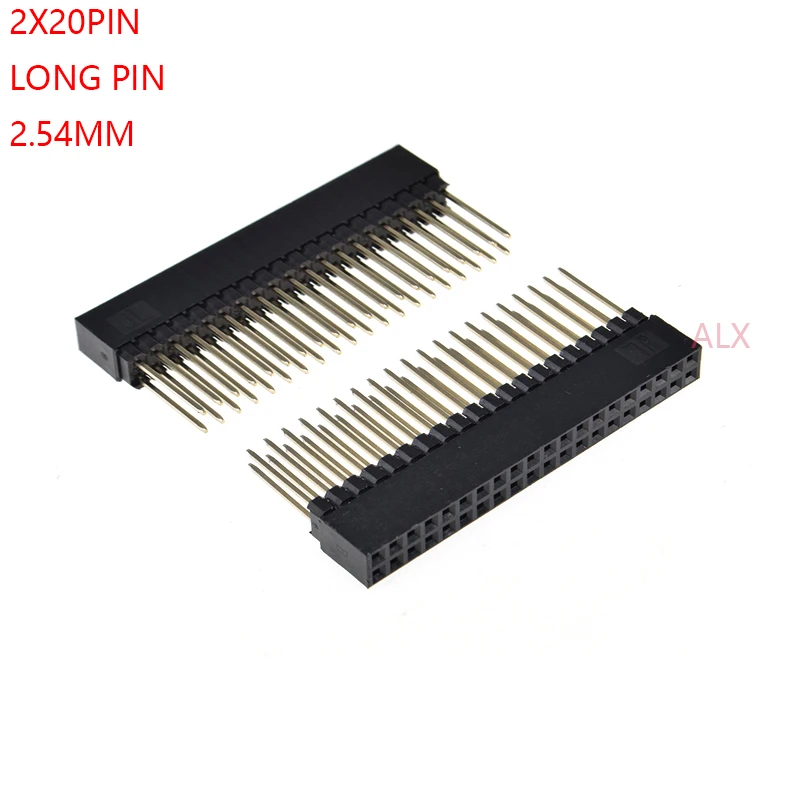 

5PCS 2x20 PIN double Row Straight FEMALE PIN HEADER 2.54MM PITCH pin long 12MM Strip Connector Socket 2*20 40 PIN 2x20pin pc104