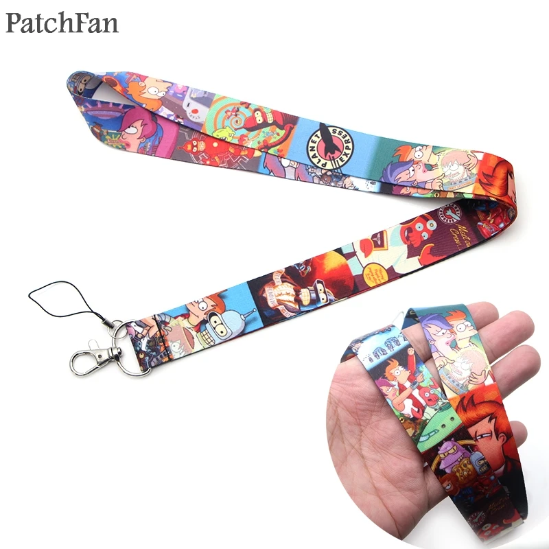 

Patchfan Futurama silicone famous cartoon lanyards neck straps necklace for phones keys bead id holders keychain webbing A1138