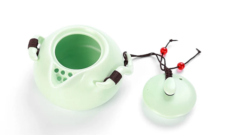 LIYIMENG Ceramic Teapot & Tea Cup for Kung Fu Puer Chinese Tea Pot Travel Portable Tea Set DrinkwareB5