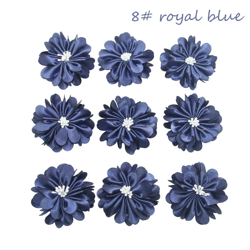 12 шт./пакет 5 см Искусственный цветок женская головная повязка DIY Поставки невесты украшение в виде свадебного букета бытовой Жемчужный Цветок - Цвет: 8  royal blue