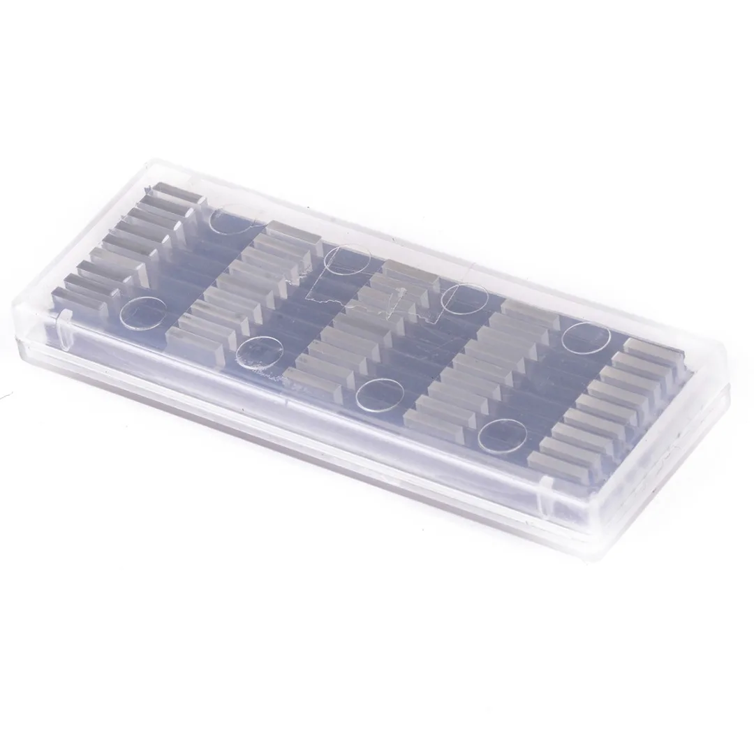 10Pcs Silver Hard Alloy Reversible Carbide Planer Blades 82mm x 5.5mm For HSS Cutting Woodworking Machinery Tool Parts