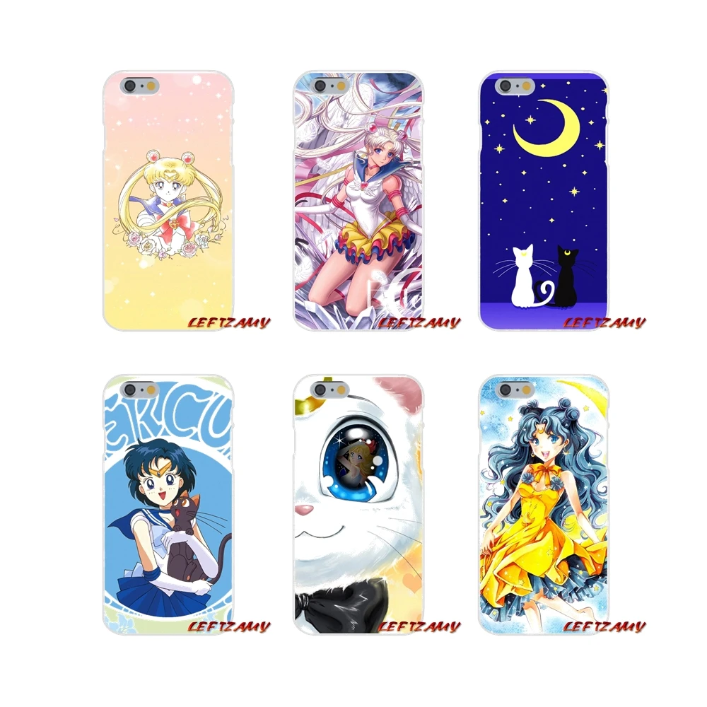 Чехол для мобильного телефона Samsung Galaxy S4 S5 MINI S6 S7 edge S8 S9 S10 Plus Note 3 4 5 8 9 anime sailor moon lune