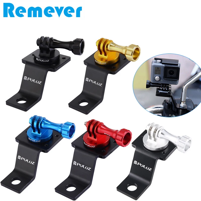 

New Aluminum Alloy Frames with Adaptor Motorcycle Bike Stand with Base Mount Holder for Gopro Hero Sjcam Xiaoyi Action Cameras