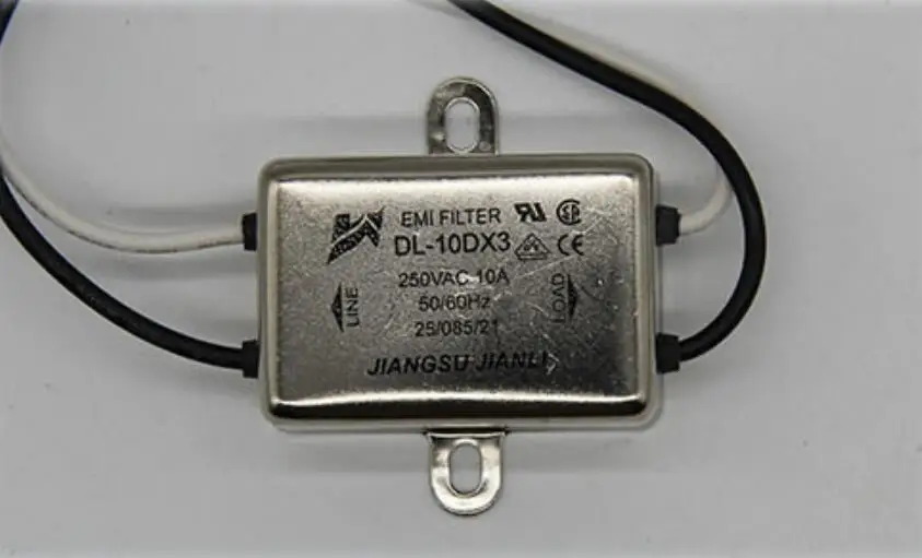 

Power filter single phase 220V 10A DL-10DX3 lead plate installed EMI FILTER