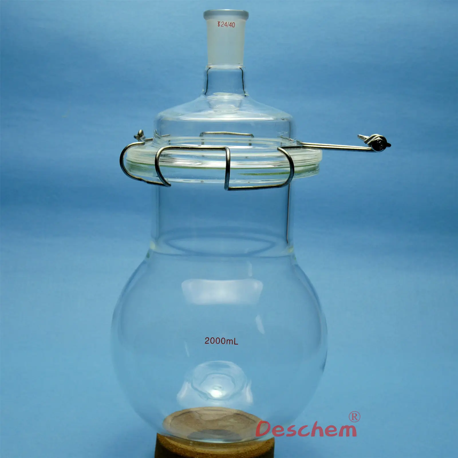 

3000ml,24/40,Glass Reactor,Single-Neck,2L Reaction Kettle,Include Lid & Clamp