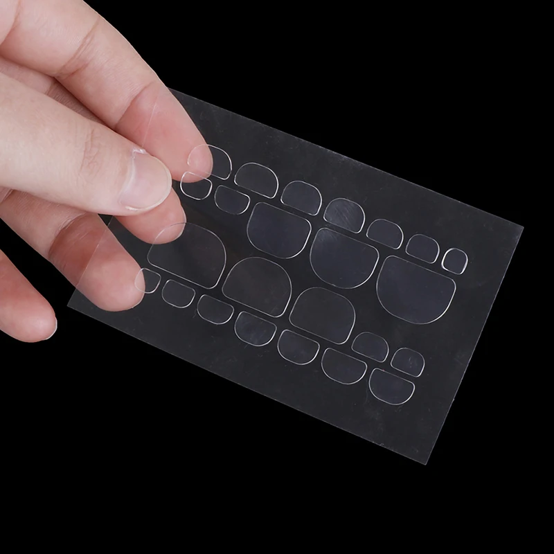 10 Sheet =240pcs Transparent Double Sided Adhesive Glue Top Clear Sticker Sticky Tape For Fake False Nails Art DIY Tools New