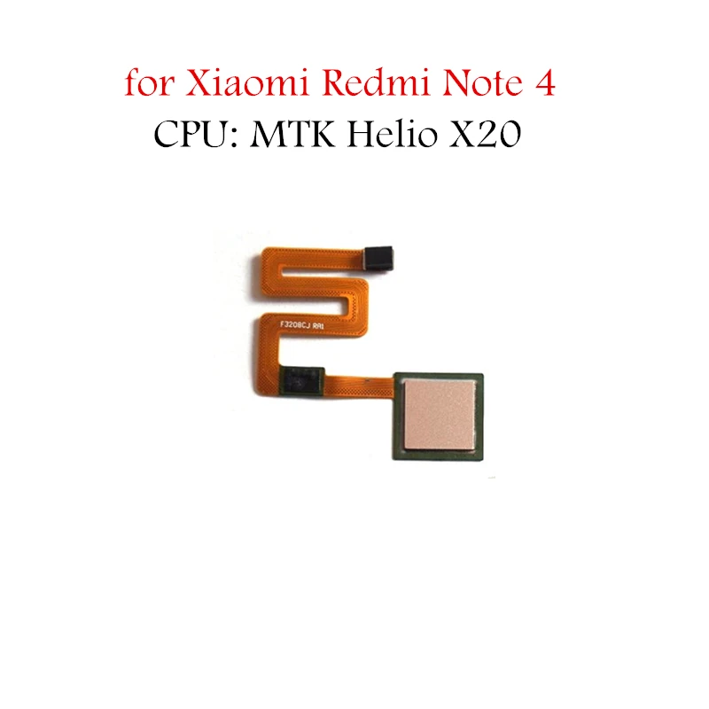 Сканер отпечатков пальцев для Xiaomi Redmi Note 4 MTK гибкий кабель домашней кнопки